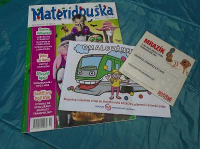 materidouska, omalovanky , dvd