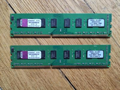DDR3 RAM Kingston 1333 MHz, kit 2x 2 GB (4 GB celkem)