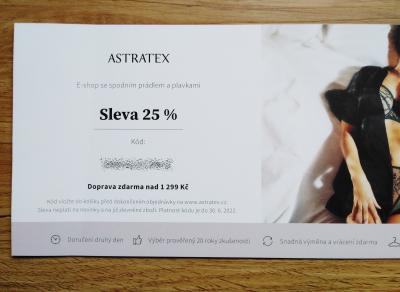 Slevový kupón Astratex 25%