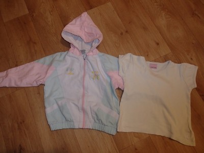 Jarní bundička a letní tričko na holčičku 2 - 3 roky