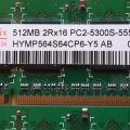 2x RAM Hynix HYMP564S64CP6-Y5 512 MB
