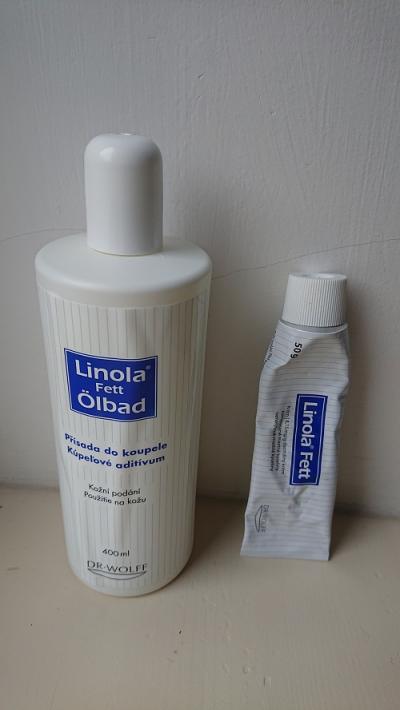 Linola koupelový olej + Linola Fett krém