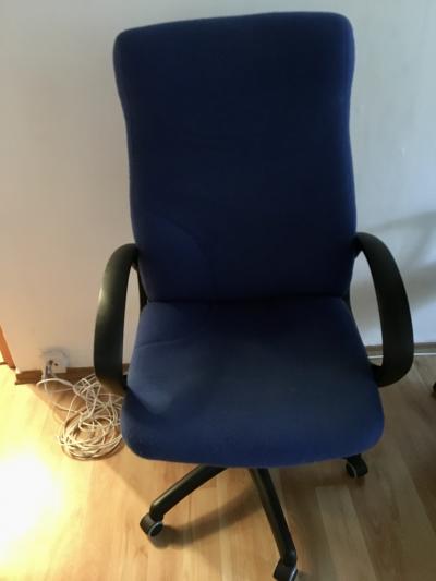 Modrá otočná židle - křeslo - látková