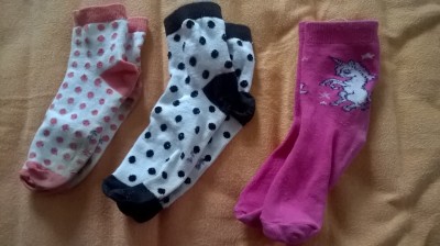 3 x ponožky pro holčičku na donošení vel.27-30