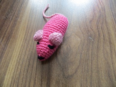 Ručně dělaná růžová myška