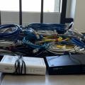 LAN switche, WiFi AP a 40 LAN kabelu různé délky
