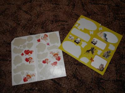 Samolepky zamilované a pár zvířátek