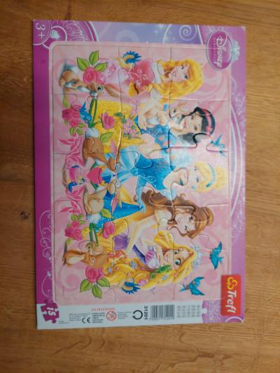 Dětské princeznovské Disney puzzle - 15ks