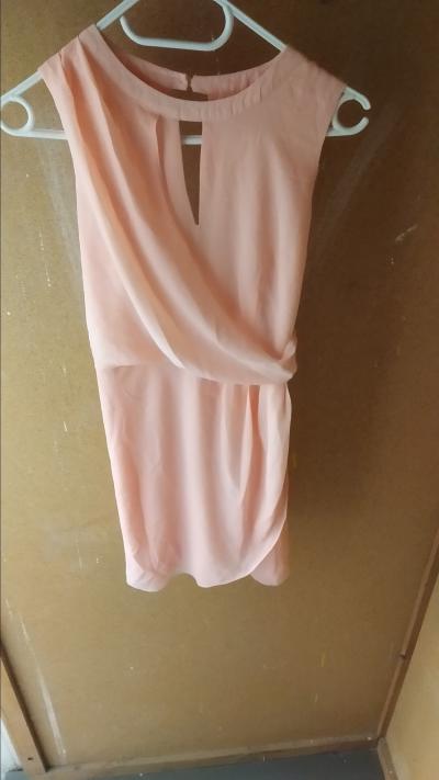 Letní růžové šaty s podšívkou