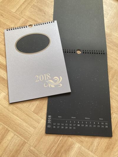 Dva prázdné kalendáře 2018 pro vyrábění