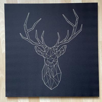 Obraz, Černý jelen, 56x56 cm
