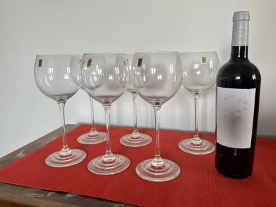 vysoke sklenice - sady na vino
