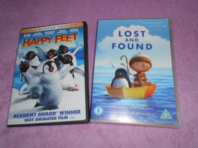 2x dětské DVD s tučňáky - nedabované