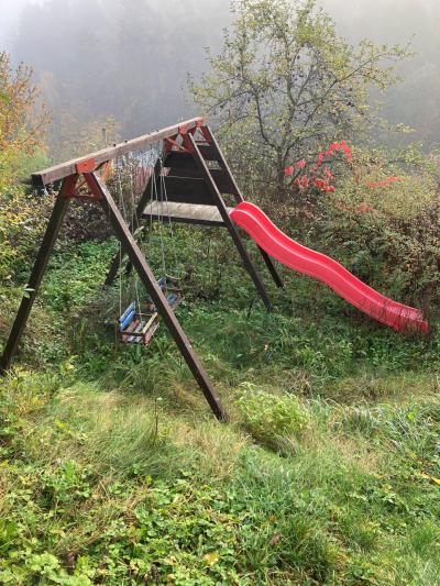 zahradní houpačka + skluzavka