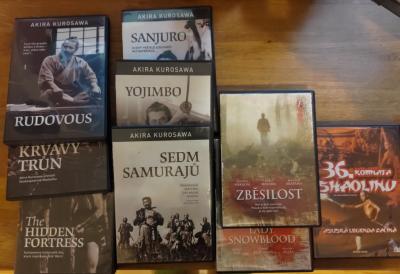 DVD se samurajskými filmy - Kurosawa