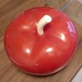 Plastové dózy ve tvaru jablka, 2 kusy, retro