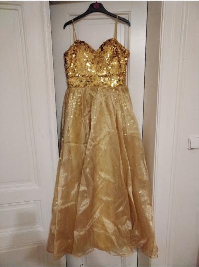 Plesové zlaté šaty