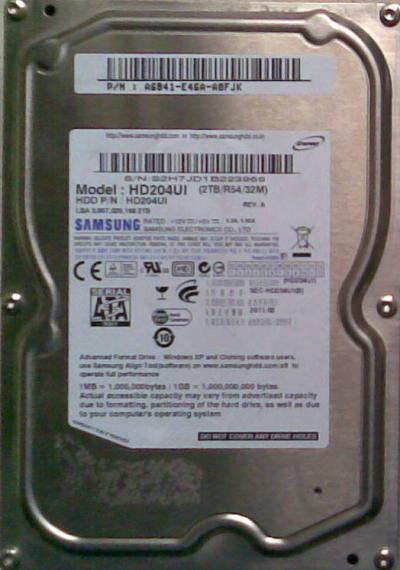 Samsung HD204UI SATA 2TB