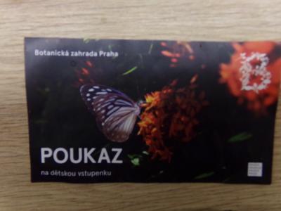 Poukaz na detskou vstupenku do Botanicke zahrady Praha