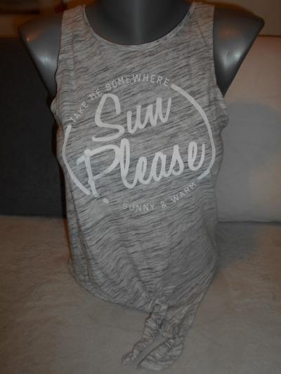 Tričko melír bez rukávů