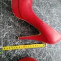 červené boty - vysoký podpatek - velikost 40