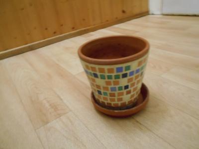 Květináč s miskou kamenina