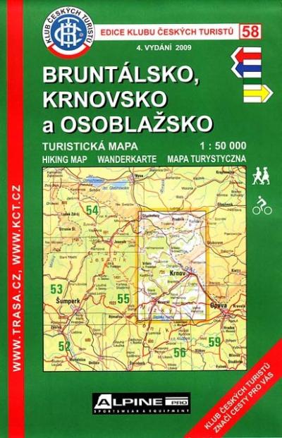 Pokud by někomu přebývala mapa KČT 58 Bruntálsko, Krnovsko..