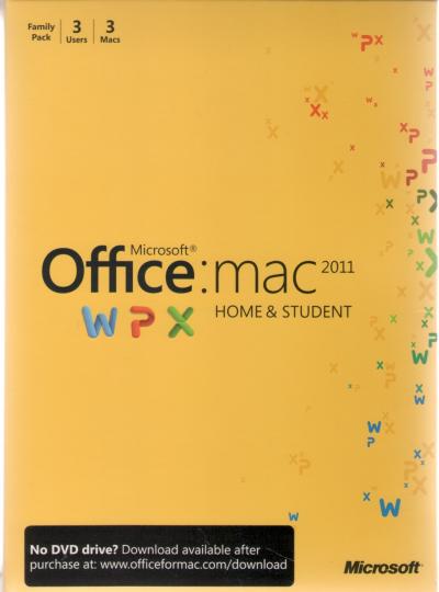 Software Office for Mac 2011 Home and Student