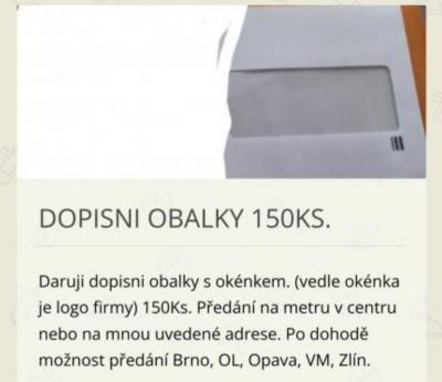 Dopisni obalky 200Ks