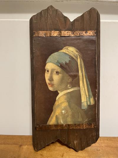 Dřevěný obraz Dívka s perlou
