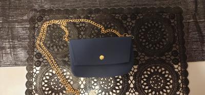 Mini kabelka modrošedá