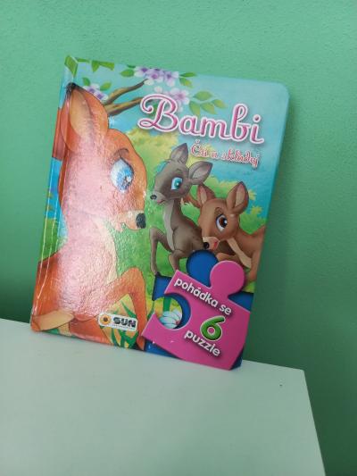 Knížka + puzzle Bambi