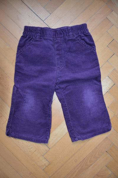 Dětské fialové kalhoty, velikost 86