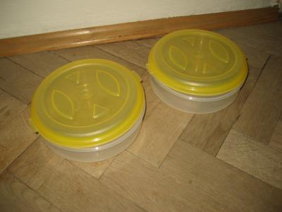 Plastové dózy s víčkem na potraviny Ø 28 cm, 2 ks