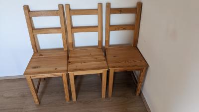 Dřevěné židle Ikea 3 kusy