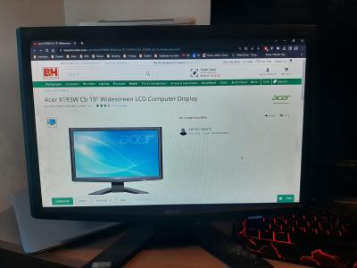 Monitor Acer x193w