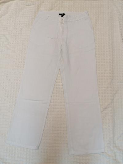 Bílý platěný kalhoty vel. 36 H&M pas 2x 37cm