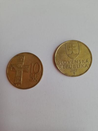 2 slovenské 10ti koruny