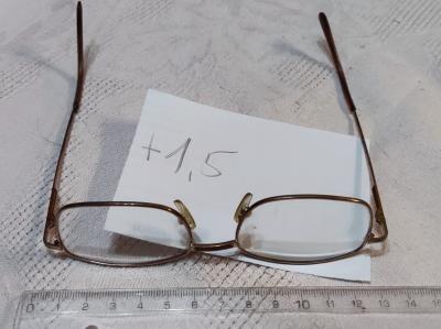 Čtecí dioptrické brýle cca 1,5 dioptrie