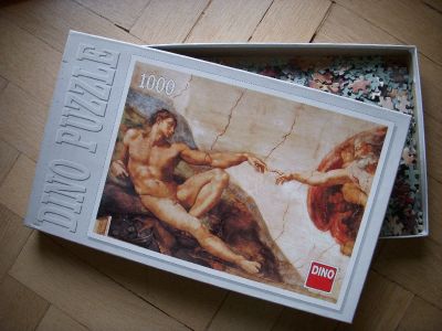 Puzzle Michelangelo Buonarroti - Stvoření Adama