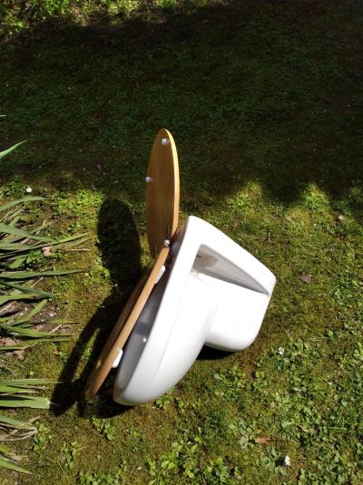 Závěsná WC mísa + dřevěné prkýnko