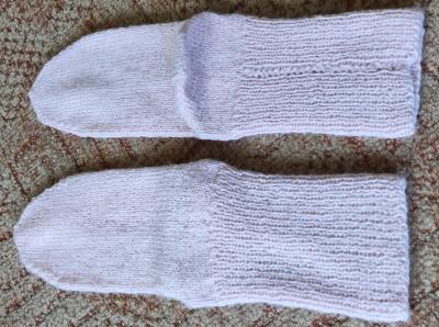 Teplé pletené ponožky, velikost cca do 40.