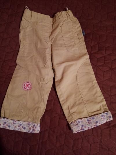 kalhoty světlé, zateplené 86-92