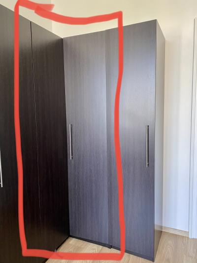 Za odvoz - Šatní skříň PAX, rohová, černohnědá