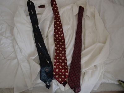 Pánské bílé košile XL a kravaty
