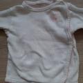 Tričko kojenecké - zavinovací, růžový lem, vel. 62