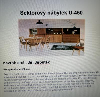 Sektorový nábytek řady U-450