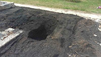 Škvára cca odhadem 5 kubíků