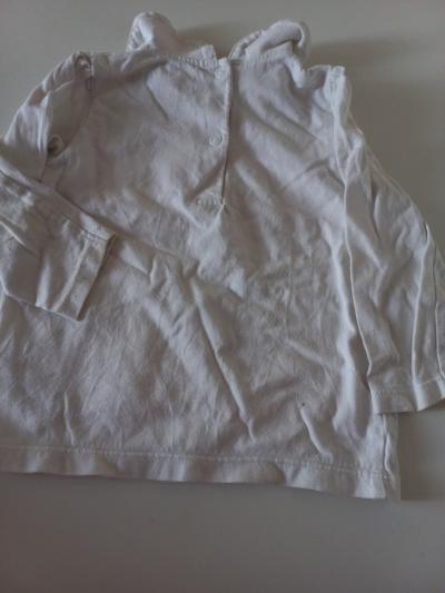 Bílé tričko s límečkem vel.80
