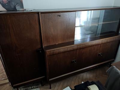 Sekretář se skříňkou z 50. let